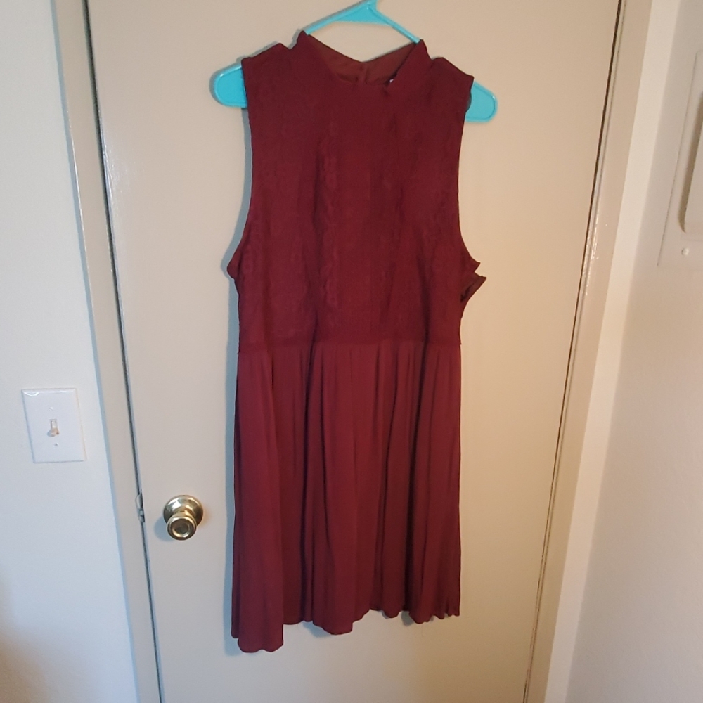 Xhilaration burgundy midi dress